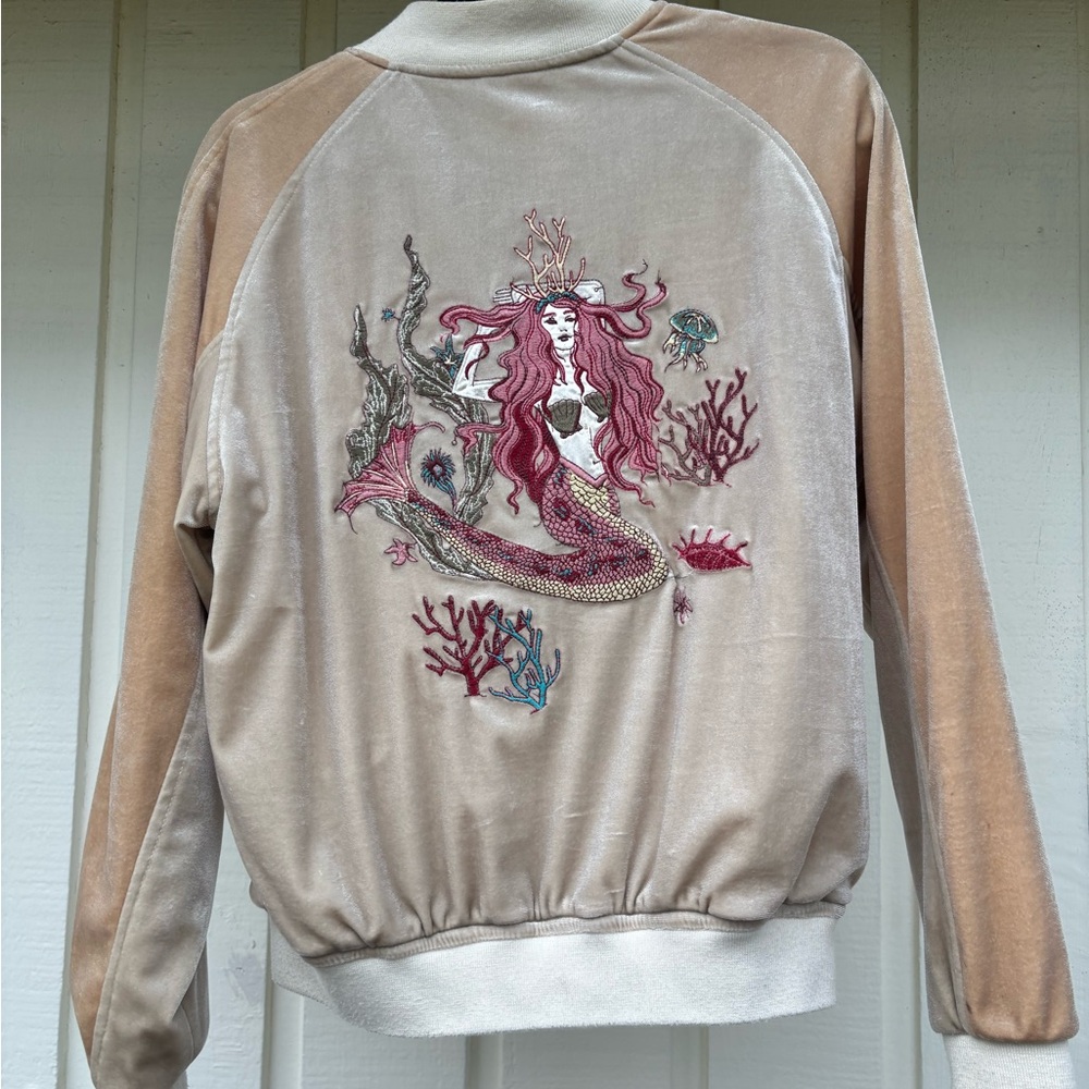Silence + Noise Embroidered Bomber Jacket